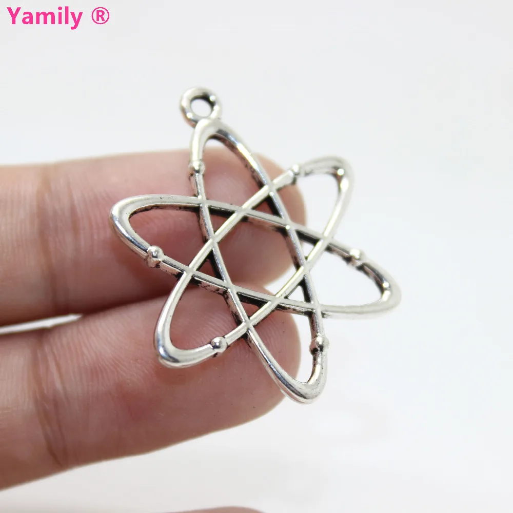

Yamily 15pcs--33*26mm Antique silver tone Atom Chemistry Charms science Charm pendant for jewelry making