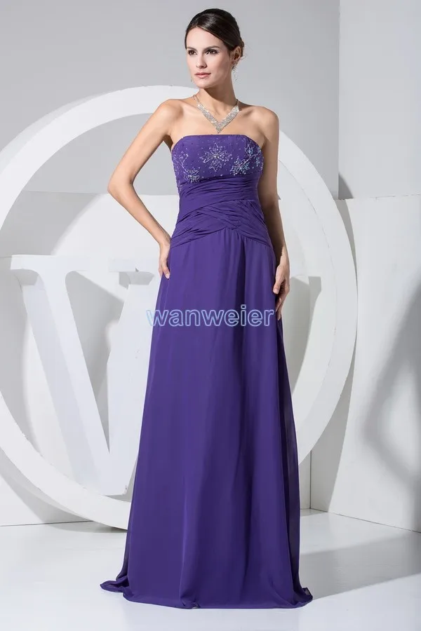 

free shipping 2014 hot seller new design purple mermaid dress chiffon big size cheap customize color ready to ship evening dress
