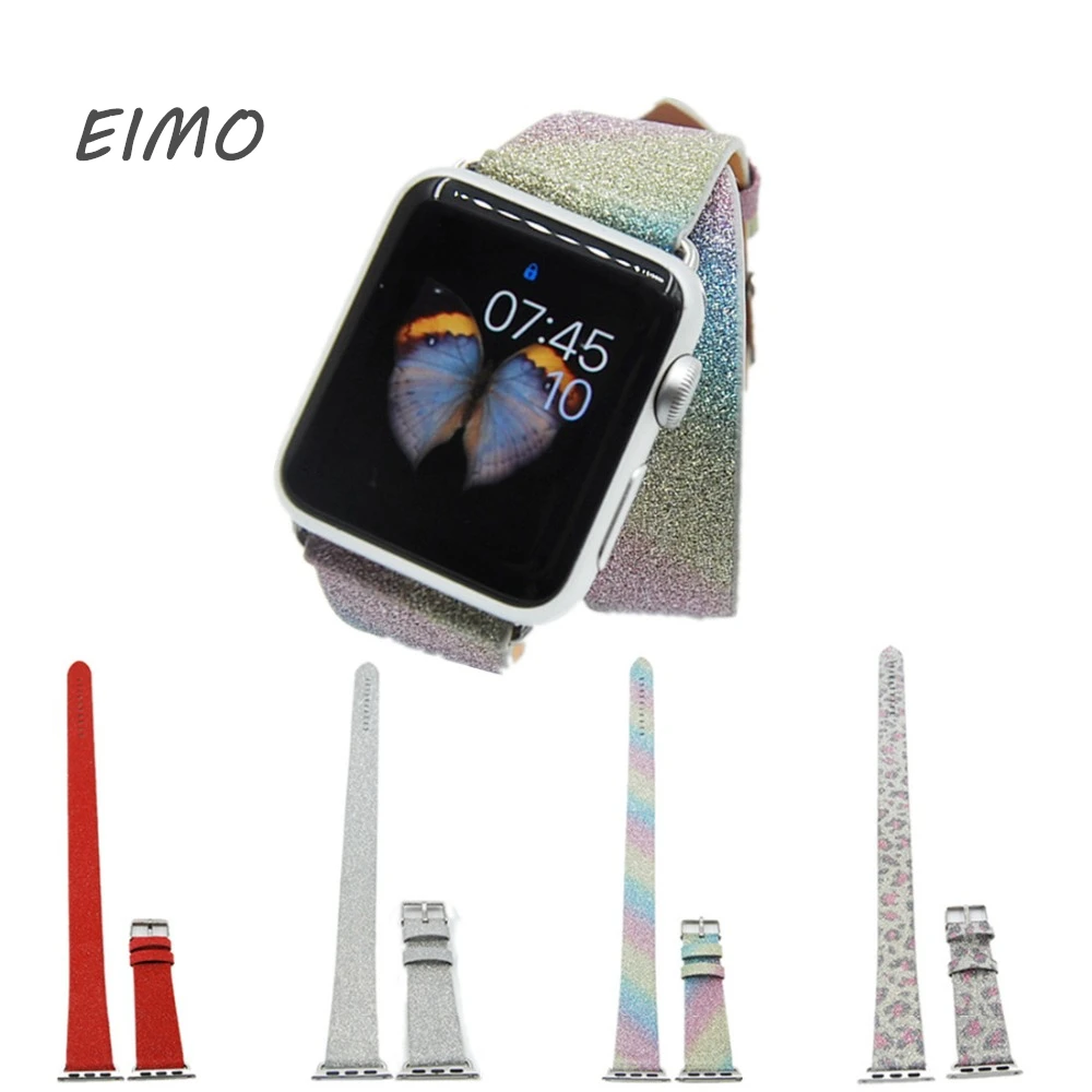 Eimo Double Tour кожаный ремешок для Apple Watch группа 42 мм/38 обычный флэш-пояс браслет для iwatch серии 1/2 Интимные аксессуары