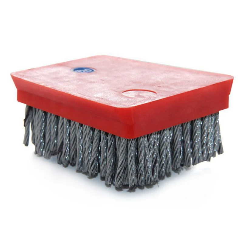 RIJILEI 10PCS/Set Steel Wire Brush Marble Abrasive Brushes Frankfurt Antiquing Abrasive Brush for stone Processing Cleaning YG02