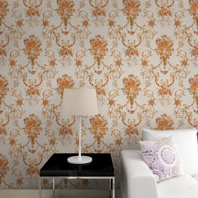 beibehang mural Rose flower gold foil wallpaper gold embossed