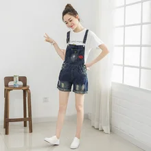 Summer fashion plus size bib denim rompers women short jumpsuit jeans for women jean overalls denim clothing women