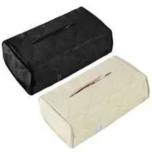 Universal PU Leather Coche Auto Car Tissue Box Towel Napkin Papers Container Car Sun Visor Hanging Back Hanging Napkin Holder