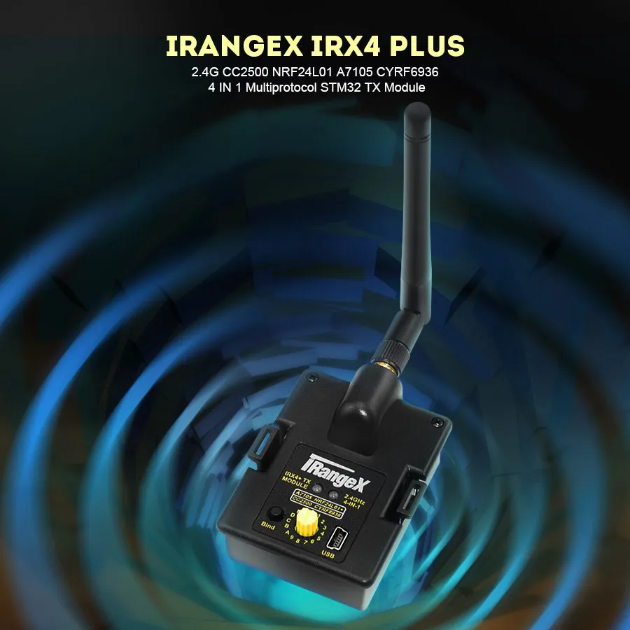IRangeX IRX4 Плюс 2,4G CC2500 NRF24L01 A7105 CYRF6936 4 в 1 Multiprotocol STM32 TX модуль с Чехол