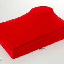 Улучшенный красный бархат дерево Портативный Горизонтальное манекен Jewelry Дисплей держатель стойки чехол для золотой кулон Цепочки и ожерелья цепь