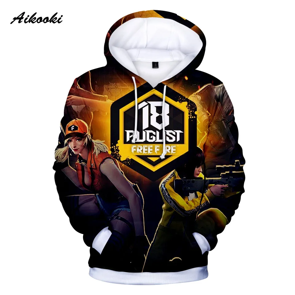 

Boys/girls Free Fire Hoodies 3D Fashion Casual Boy Street wear Cool Top Hooded Sweatshirts Men Popular Game Free Fire 3D Outwear