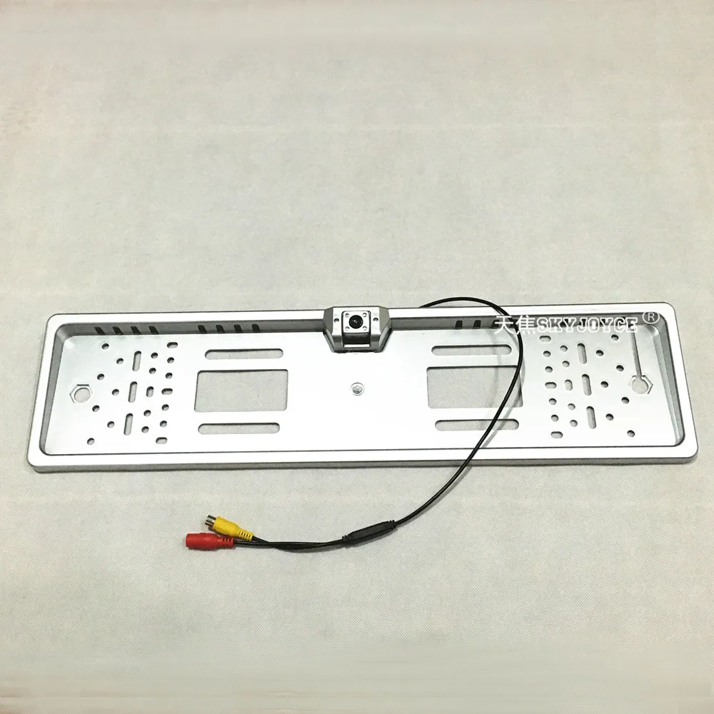 Freeshipping CCD HD rear view camera European license plate frame camera Light LED 170 backup parking rearview car camera (31)