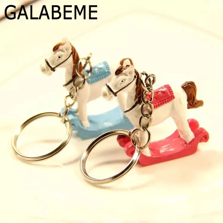 

20pcs horse key chain key ring keychain with gift box boy baby shower Christening Baptism girl birthday party decorations kids
