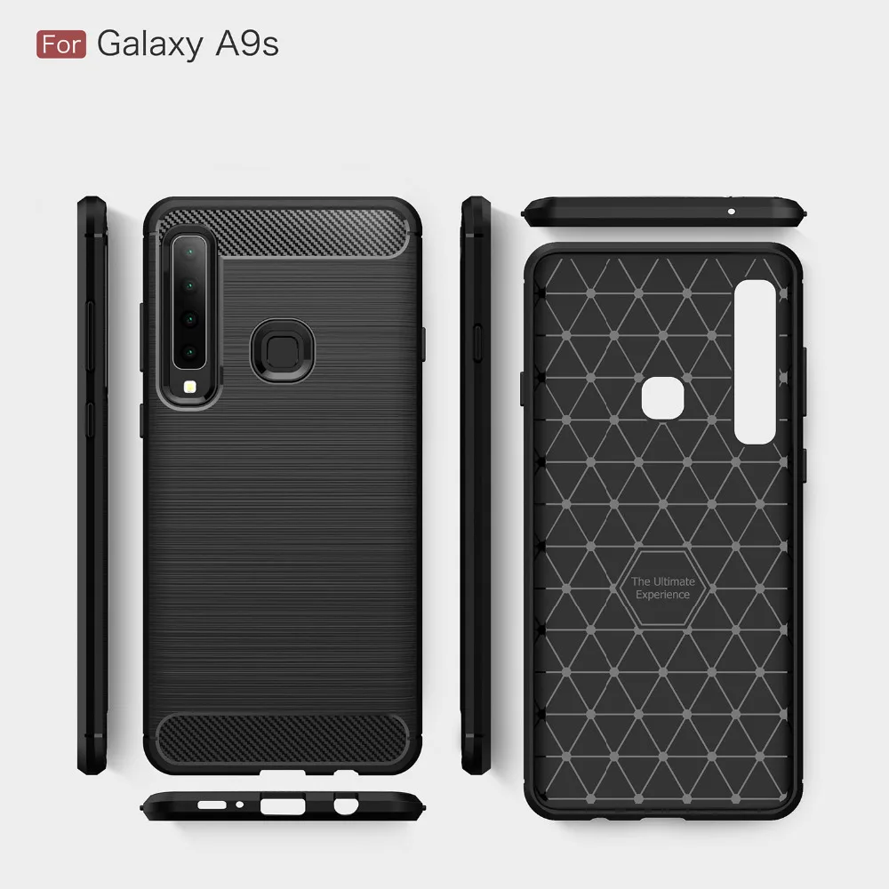 50 шт. бизнес чехол для samsung A9 Star Pro A7 A9S A6S углеродное волокно Матовый ТПУ чехол для J4 Plus J6 Prime J2 Core