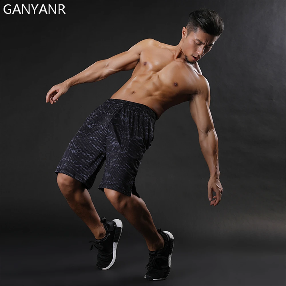 GANYANR, спортивные мужские шорты для бега, спортивные, баскетбольные, спортивные Леггинсы, для футбола, волейбола, тенниса, тренировок, фитнеса, с карманом, сексуальные