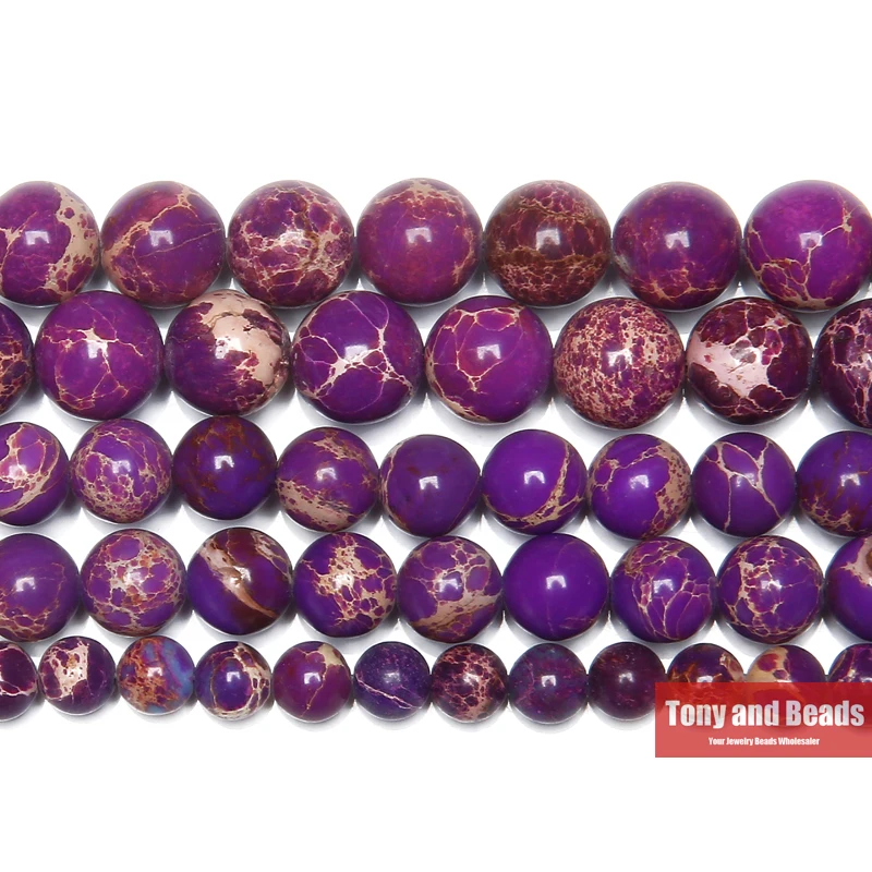 

Free Shipping 15" Natural Stone Purple Sea Sediment Turquoises Imperial Jaspers Round Loose Beads 6 8 10MM Pick Size