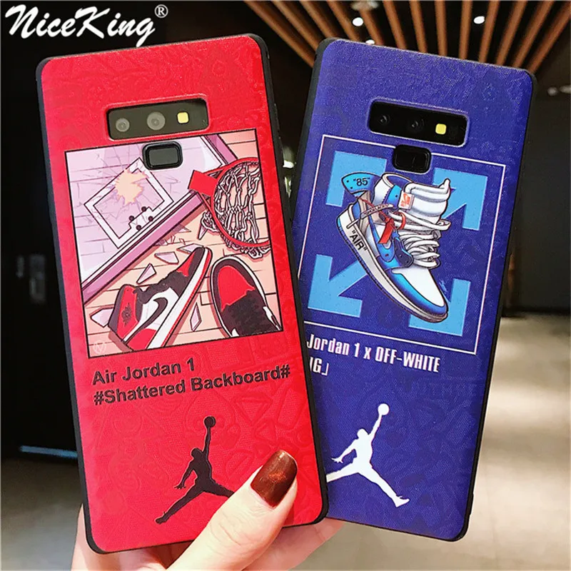 

NiceKing Air Jordan Phone Case For Samsung Galaxy Note 9 Note8 Silicon Matte TPU Relief Cover Case For Samsung Galaxy S9 S8 Plus