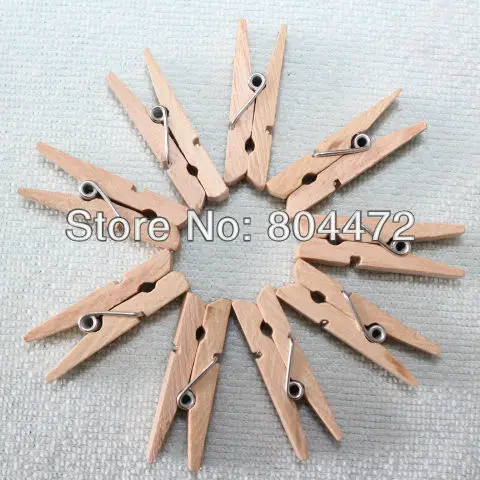 IPOTCH 50pieces Floral Patterned Home Used Wooden Clip Photo Paper Clothespin Craft Clips Party Decoration