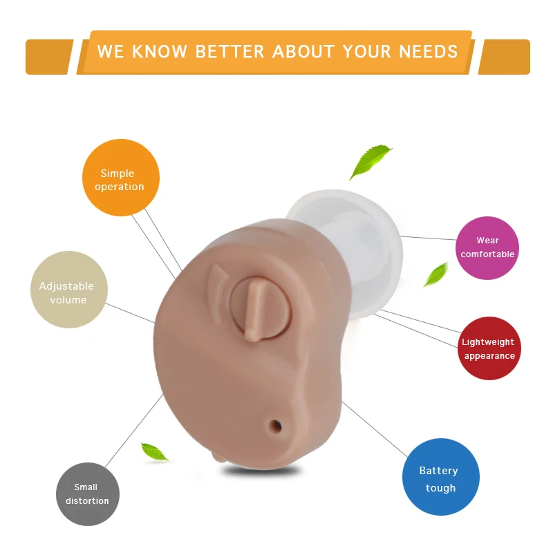 AXON K-80 Hearing Aid Personal Sound Amplifier Vibrator In Ear Volume Adjustable Hearing Aids Hear Clear for the Elderly