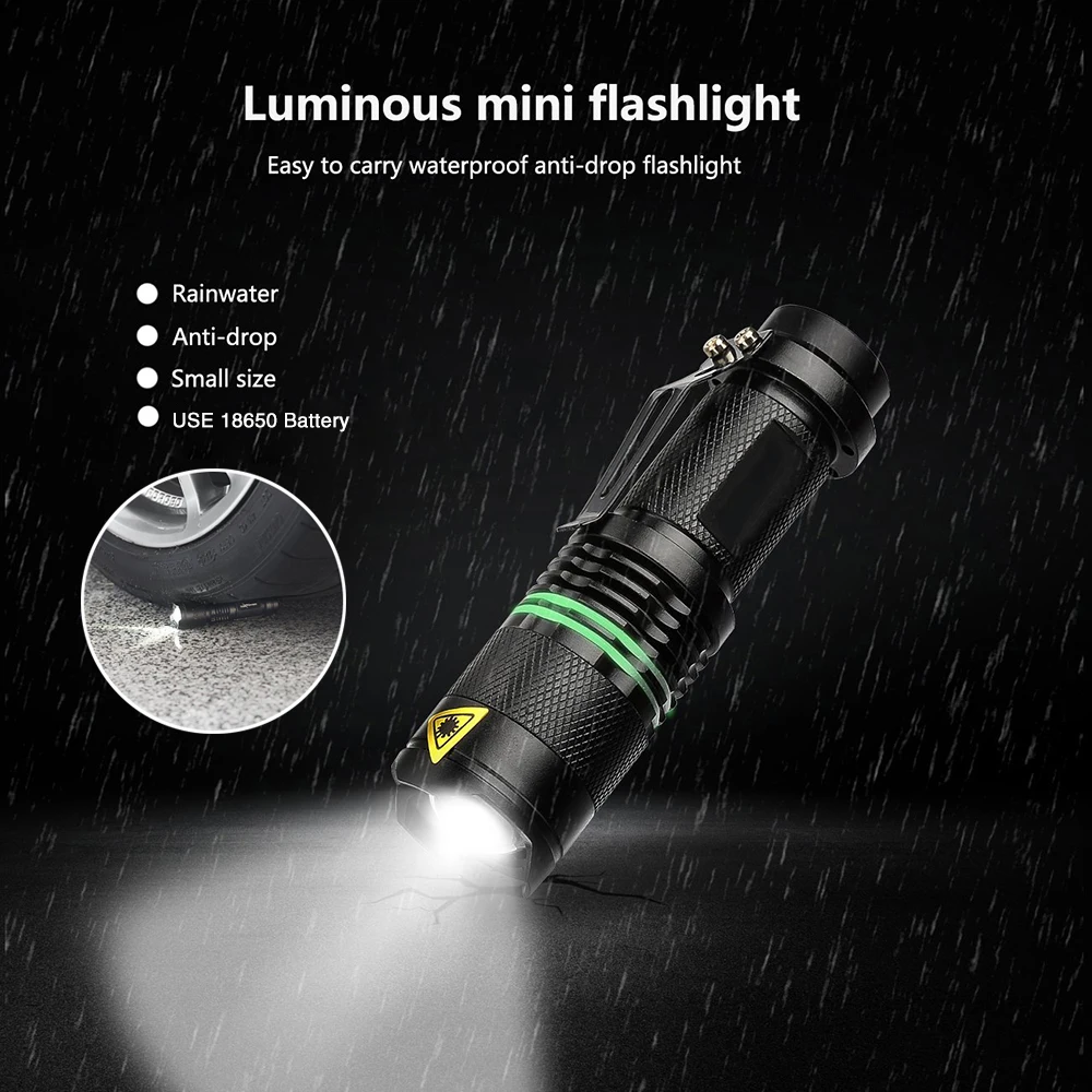 rechargeable led torch Super Brigh LED Flashlight Zoom L2 Led Lamp Bead Torch 5 Mode Mini Camping Lamp Waterproof Use 18650 Rechargeable Battery mini led flashlights