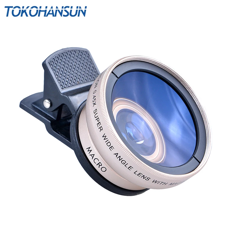 

TOKOHANSUN New HD 37MM 0.45x Super Wide Angle Lens with 12.5x Super Macro Lens for iPhone LG HTC Samsung Sony Camera lens Kit