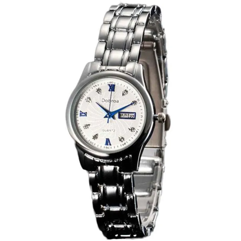 

Irisshine brand luxury Unisex watch Couple gift Men women Calendar Watch Steel Strip Waterproof Quartz Analog Wrist Watch #0500
