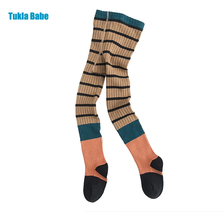 

2019 spring new children's pantyhose cotton color matching girls leggings