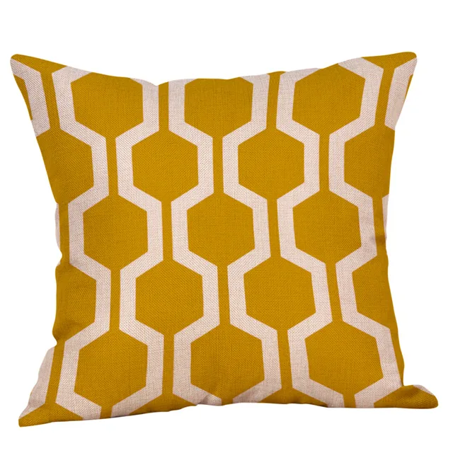 Pillowcase Double Sided Cotton Linen Mustard Pillow Case Yellow