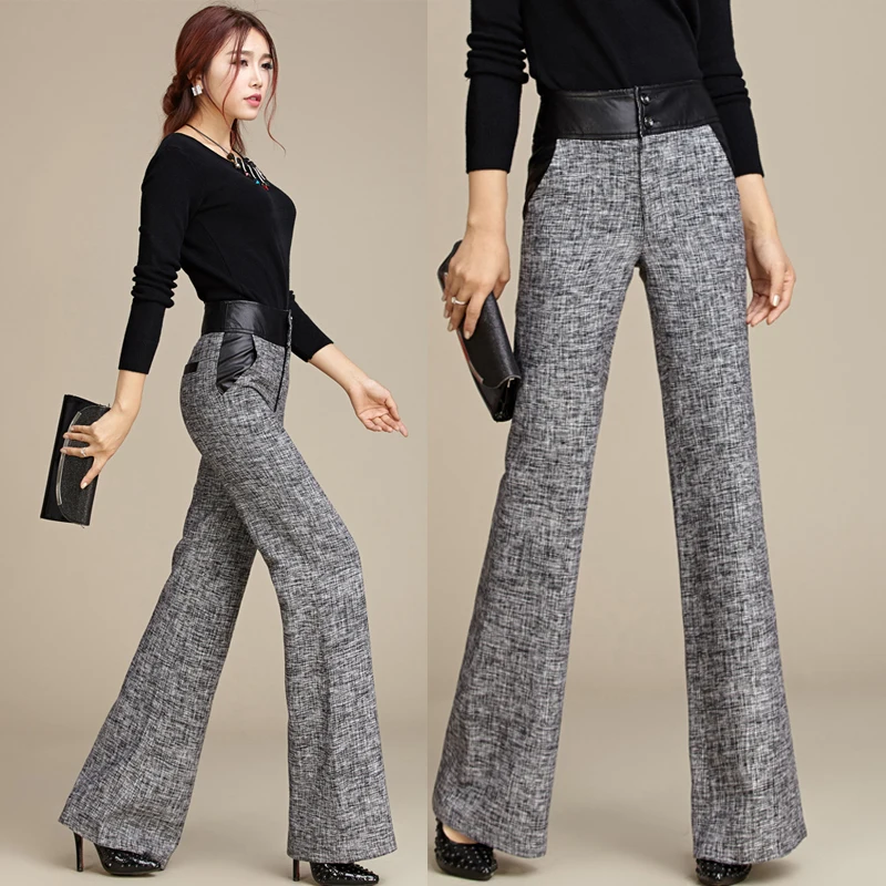 Image result for wide style leg trousers