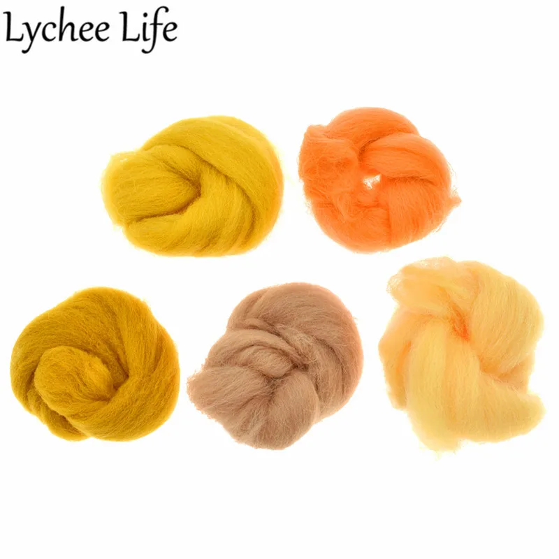 Lychee Life 5 шт. цветная серия с животными шерсть серебристая Смешанная окрашенная