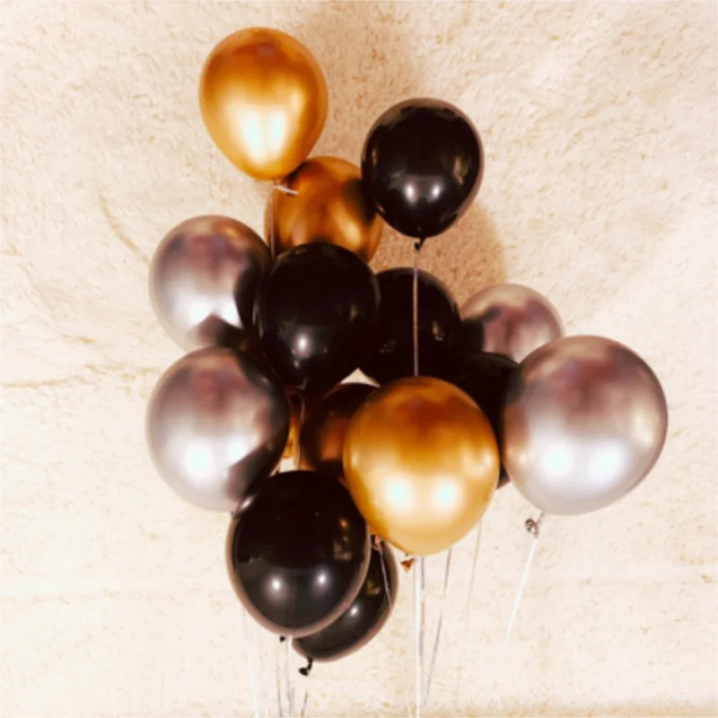 12 шт./лот, розовые латексные шары, золотые, серебряные, хромированные, металлические, свадебные, для душа, воздушные гелиевые воздушные шары, вечерние шары - Цвет: 14
