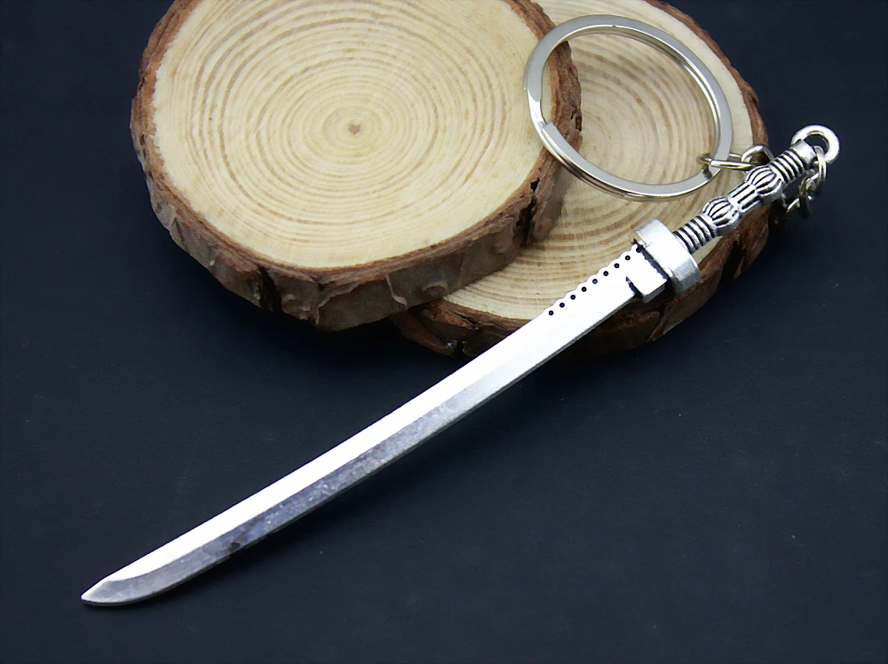 3Pcs New Fashion Keychain 107*10mm Katana Pendants DIY Jewelry Metal