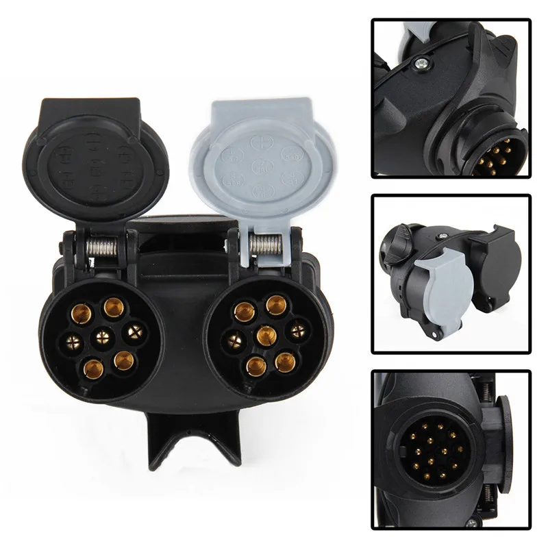 

Pin Connector Car Accessories Connector Plug 13 Pin to 7 Pin Trailer Light Board Extension Adaptor Socket Plug Caravan Towing