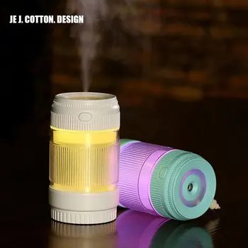 

208ML Camera Lens Air Humidifier Ultrasonic Aroma Diffuser Aromatherapy for Home Appliances Automatic Humidifier with Aroma Lamp