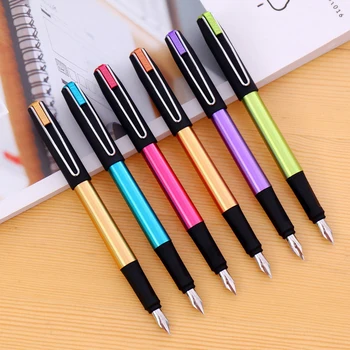 

Colorful Fountain Pen EF Large/Small Nib 0.38mm Practice Handwriting Iraurita Ink Pens for Student School Office Supplies 1pc