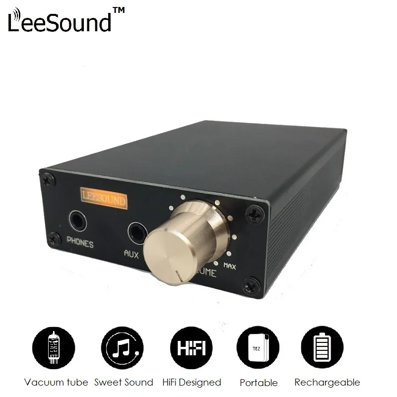 LeeSound TE2 мини-усилитель для наушников с вакуумной трубкой hifi с ультратонким алюминиевым портативным аккумулятором 1000 мАч