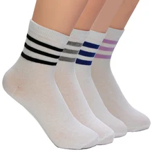 Модные новые милые весенне-осенние зимние полосатые белые однотонные короткие носки, подходящие для 34-42 Ярда, милые женские носки хорошего качества