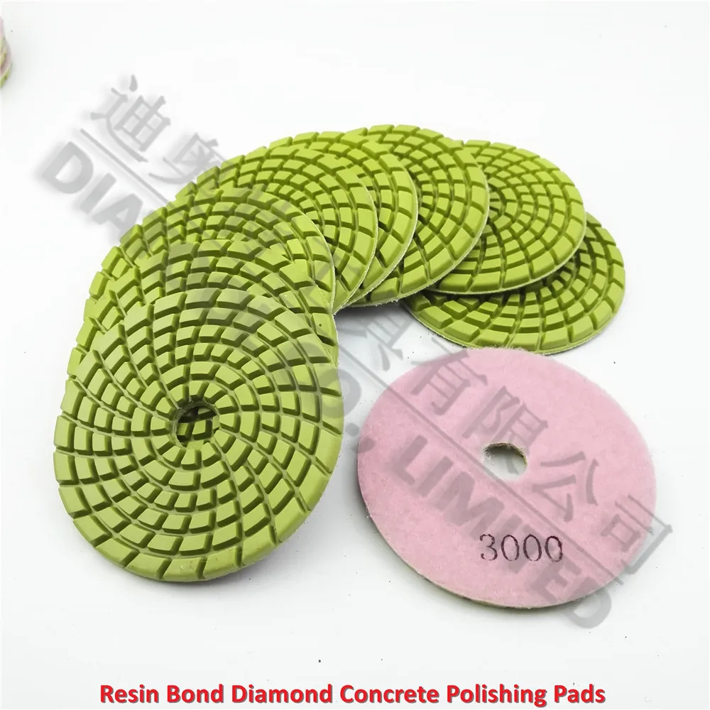 

DIATOOL 9pcs 4inch Diamond Resin Bond Concrete Polishing Pads #3000 Renew Pads Beton Floor Renew Reparing Disk Dia 100mm