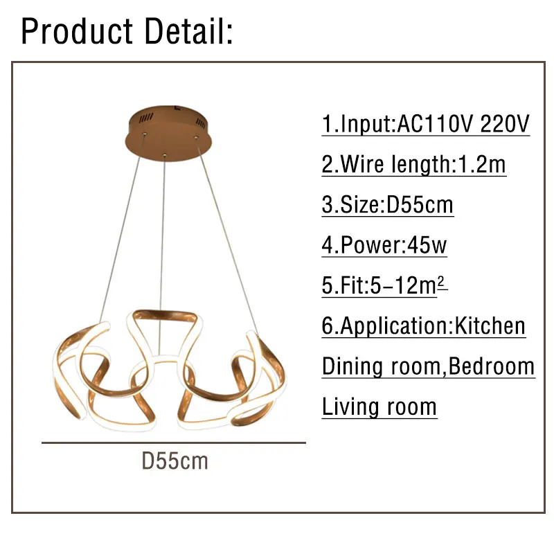 Luminárias moderno led lustre pendurado lâmpada nova