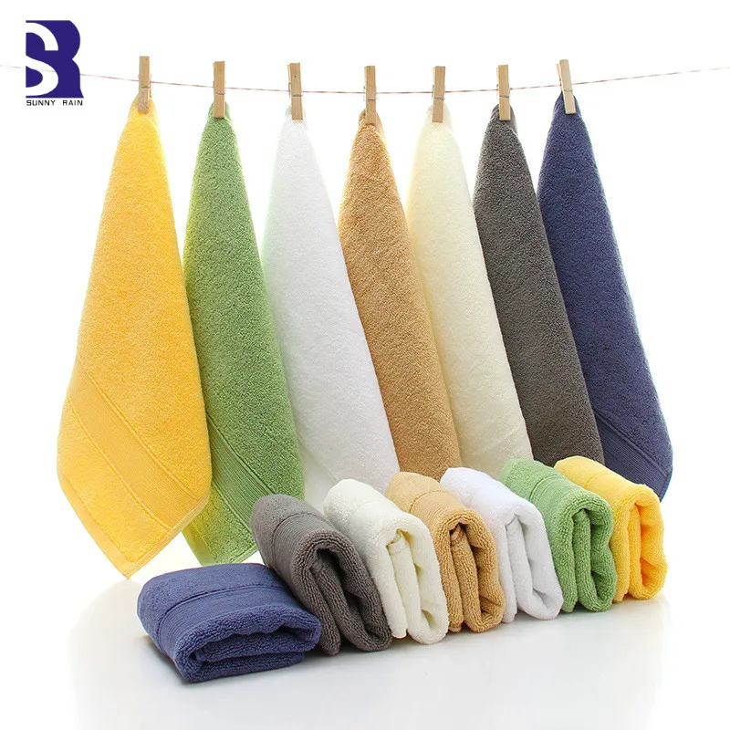 Buy SunnyRain 5 Piece Thick Combed Cotton Towels Face
