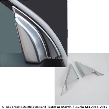 

For Mazda 3 Axela M3 2014 2015 2016 2017 2018 2019 Stick Car A Column Audio Speak Window Windshield Side Triangle Trim 2pcs