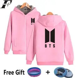 LUCKYFRIDAYF BTS K-pop молния худи Харадзюку женские Bangtan Kpop пальто утолщенная толстовка женская хип-хоп женская одежда на молнии