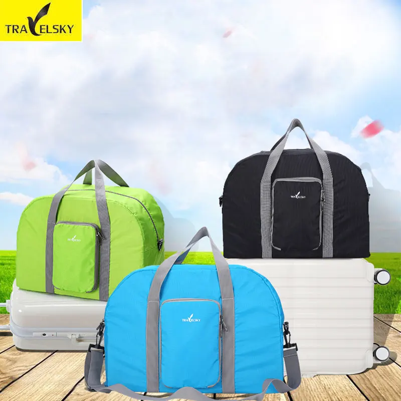 2pcs/lot Travelsky Men Casual Travel Bag Waterproof Handbags Foldable