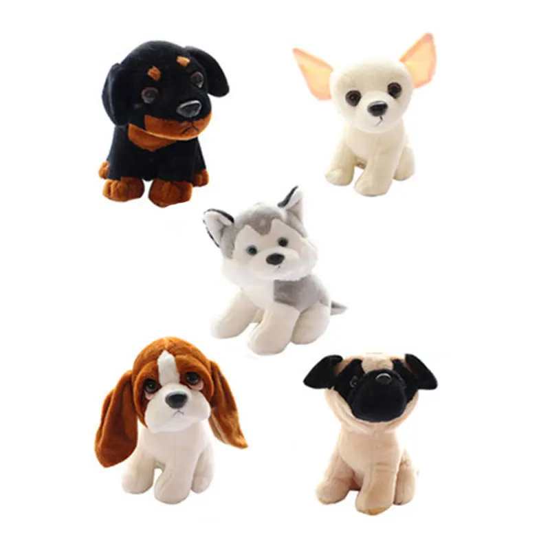 (1 Piece) 18CM Small Cute Dogs Plush Simulation Animals Stuffed Toys for Children Kids Gifts Puppy Pet Toy Basset Shar-pei pug 1pcs 18cm cute flower monkey plush toy stuffed animals