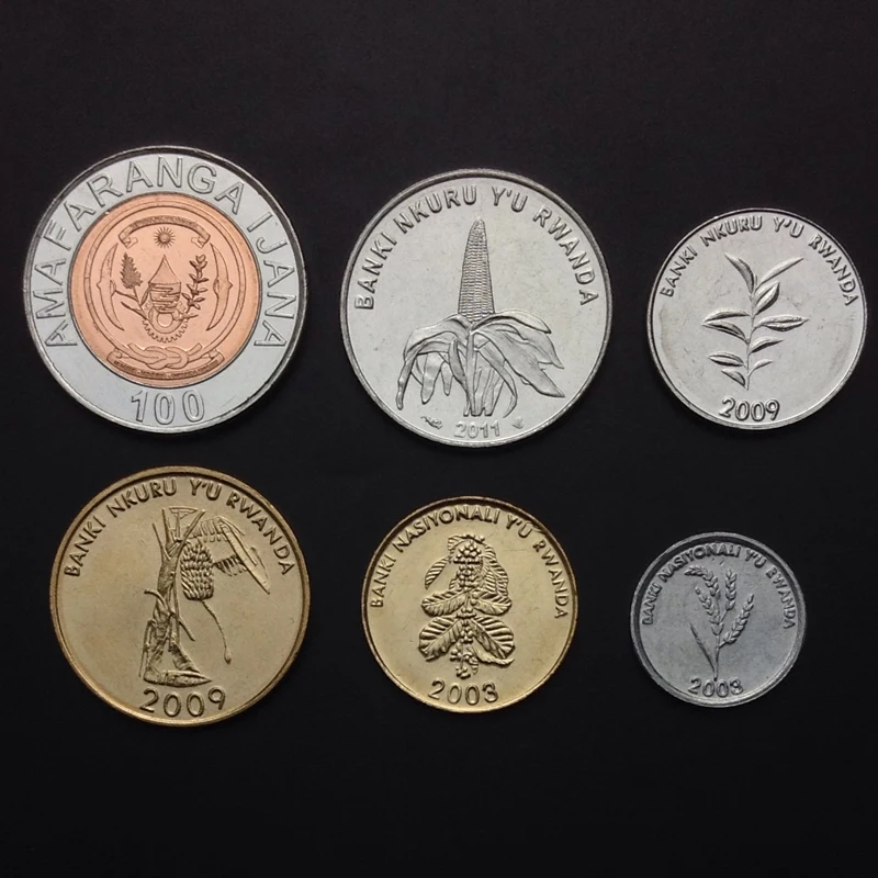 6 шт. Rwanda coin 100% оригинальная монета не распространяется | Дом и сад