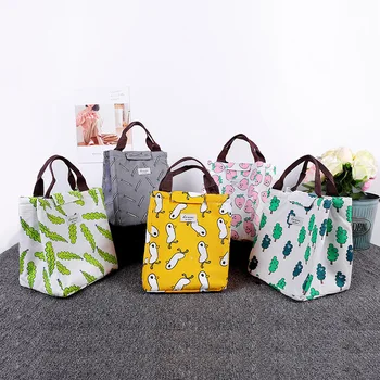 

2019 New Fashion Portable Lunch Bag Pouch Storage Box Insulated Thermal Bento Cooler Picnic Tote High Quality for Women kids Men