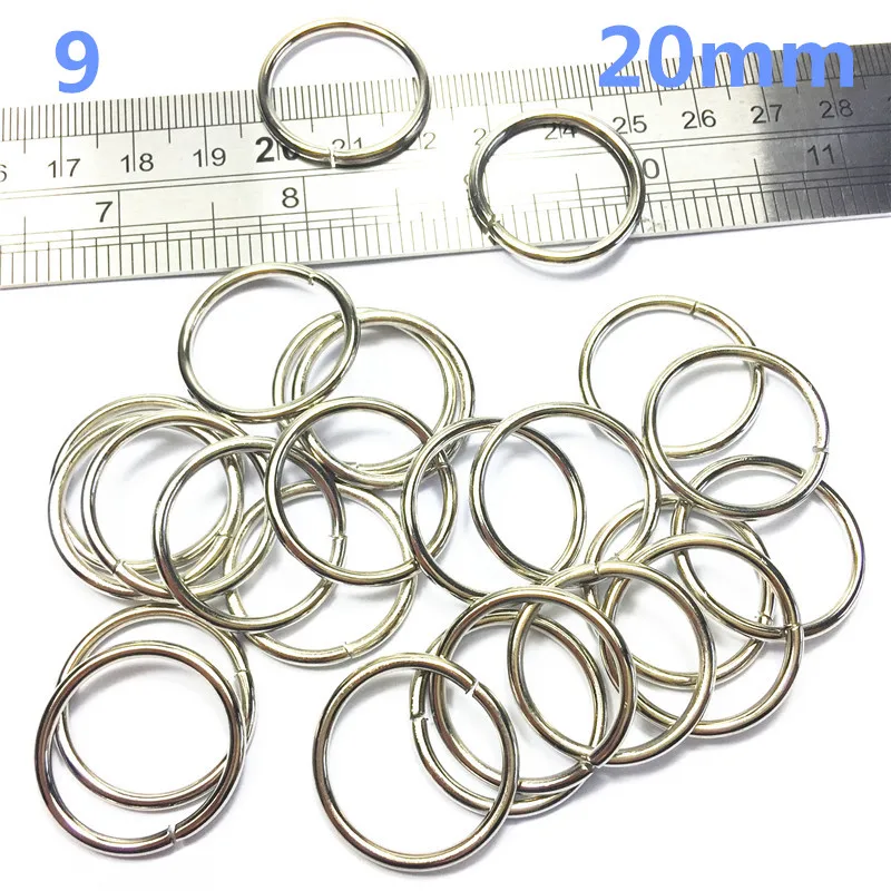 9-  20mm silver Metal O Ring for ribbon Dee Webbing Belt Buckle Bag Non Welded (2)