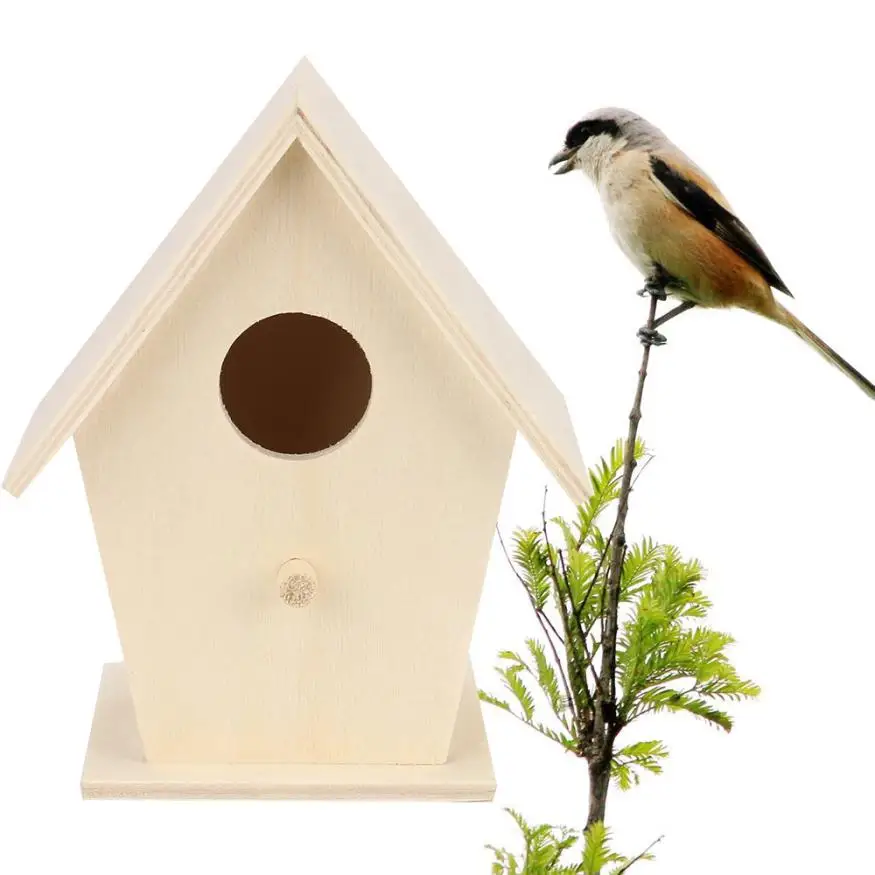 

wooden bird house Nest Creative wall-mounted wooden outdoor bird nest birdhouse Wooden Box Drop Ship 2018a23