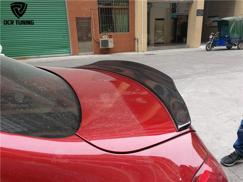 PSM Style For Mercedes W205 Carbon Spoiler 4-Door Sedan C63 C180 C200 C250 C260 Carbon Fiber Rear Trunk Spoiler 2014 - UP (4)