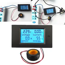 Quality Digital AC Voltage Meters 100A/80~260V Power Energy Voltmeter Ammeter Watt Current Amps Volt Meter LCD Panel Monitor