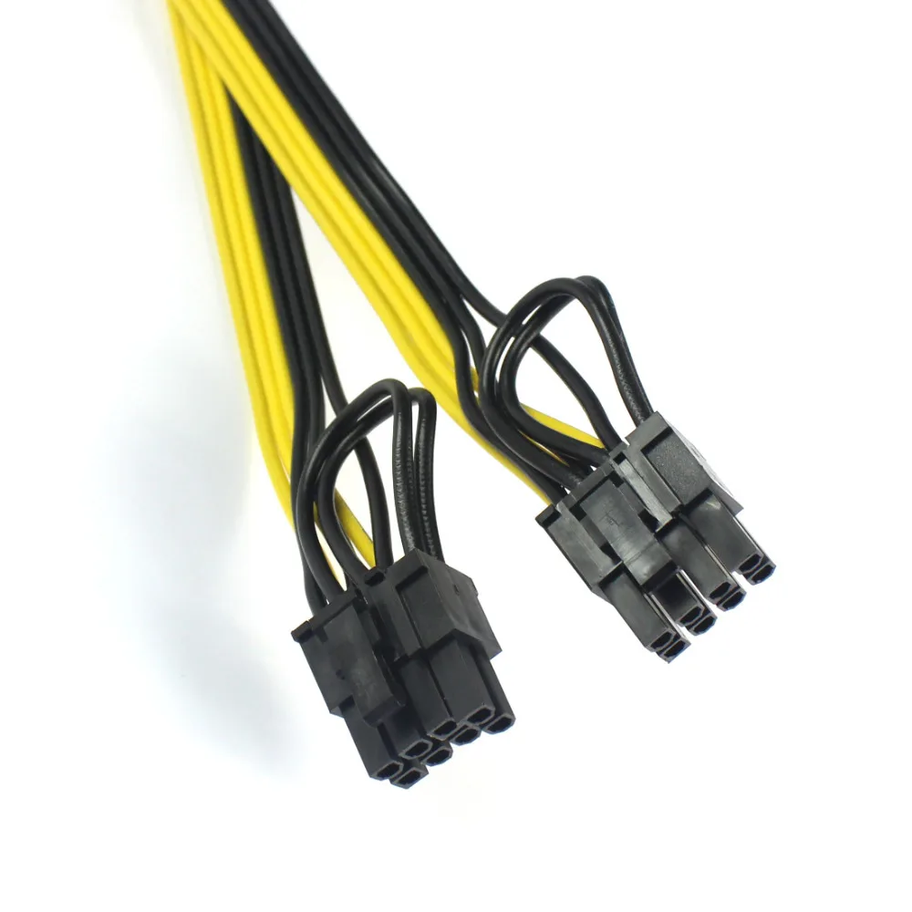 Двойная видеокарта PCIe PCI E 8pin 6 + 2pin DIY Кабель питания сплиттера шнур для майнинга