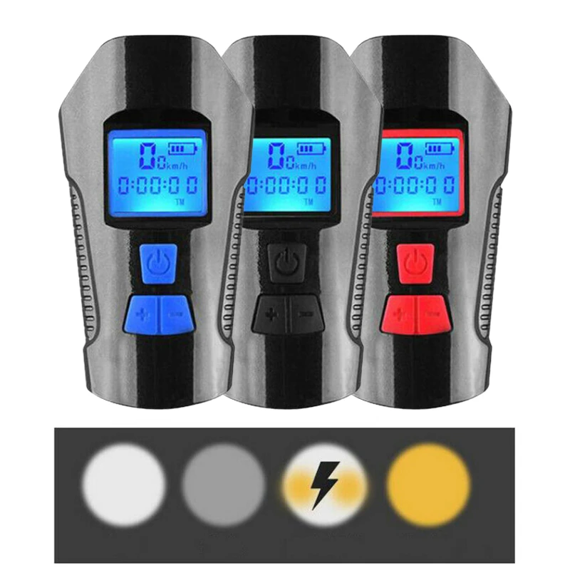 New Arrival 4 Mode USB Bicycle Light Bike Computer 6 Mode Horn Flashlight Bike Led Front Headlight Cycling Bicycle Accessories