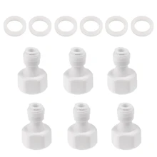 6 шт. шаровой кран трубопровода быстросъемный Фиттинг 1/4-дюймовый толчок в 1/2-дюймовый резьбовой разъем клапан запуска RO система воды