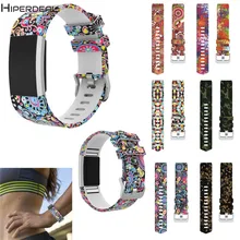 HIPERDEAL ремешок для FitBit Charge 2 браслет силиконовый браслет узор Смарт аксессуары Спорт замена умные часы для фитнеса DE26b