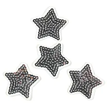 Bling Sequined Five Stars Diy Accessory Sequins Applique Patches For Clothing Iron-on Cloth Bag Dress Stickers Decoration Etc.